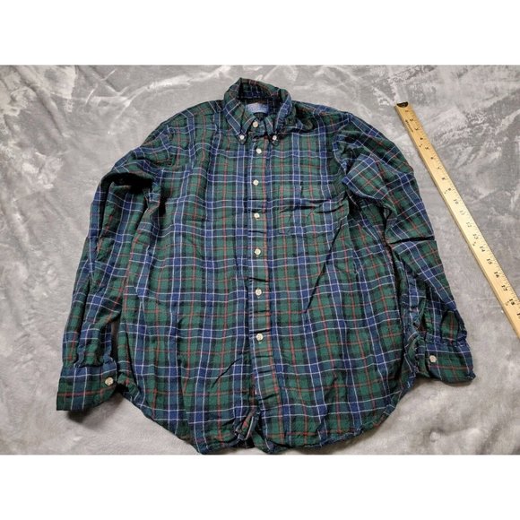 Vintage Pendleton Shirt Men Small‎ Green tartan plaid Button Up Virgin Wool USA - Picture 1 of 6